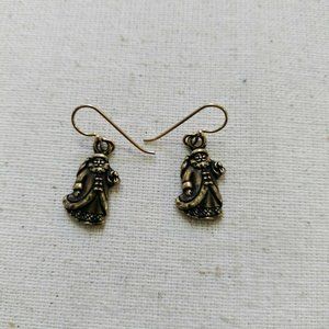 4/$20 Santa Claus in Robe Dangle Drop Earrings